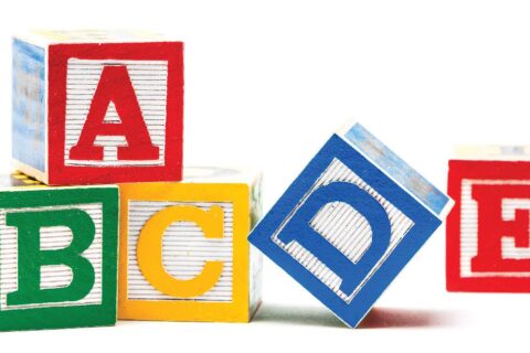 ABCDE alphabet Blocks