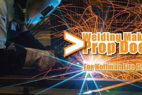 welding work with welding makes prop door for hoffman fire dept