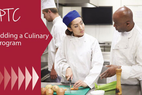 culinary instructor instructing his student