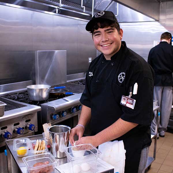 man cooking in the kitchen