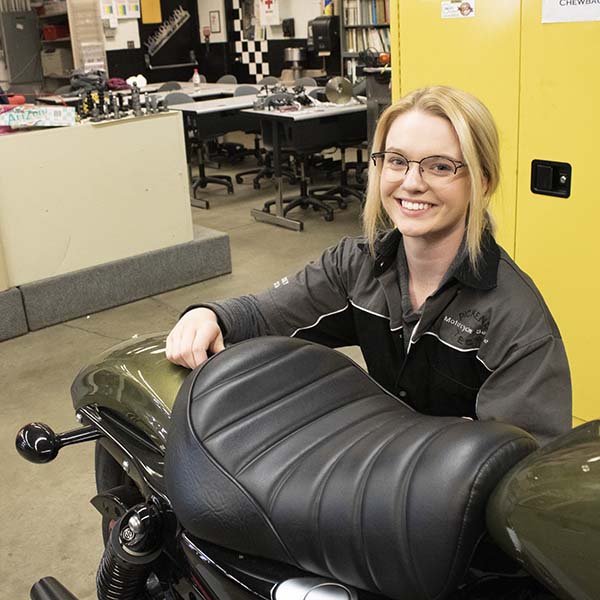 motorcycle tech student