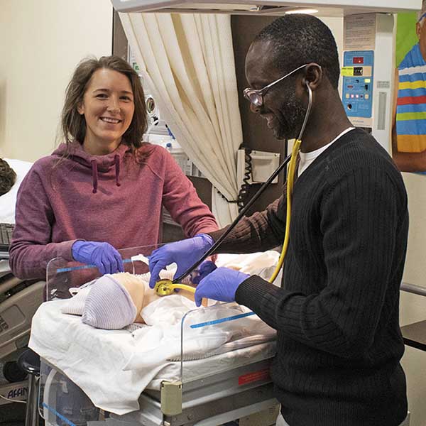 two respiratory experts training