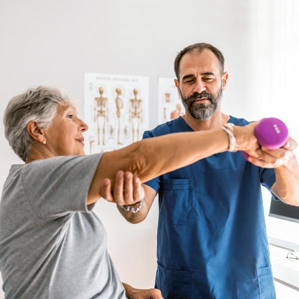 practical nurse with patient