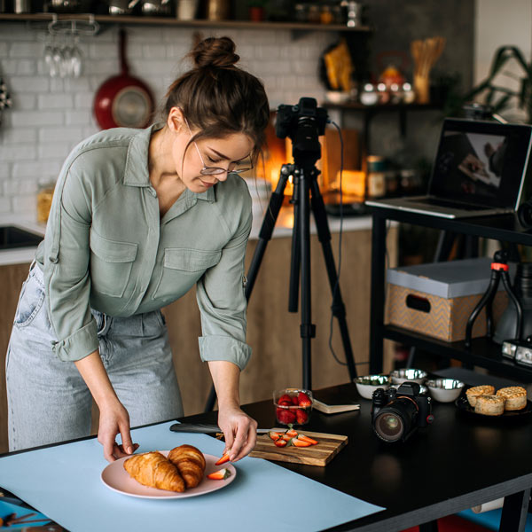 photographer taking pictures of food